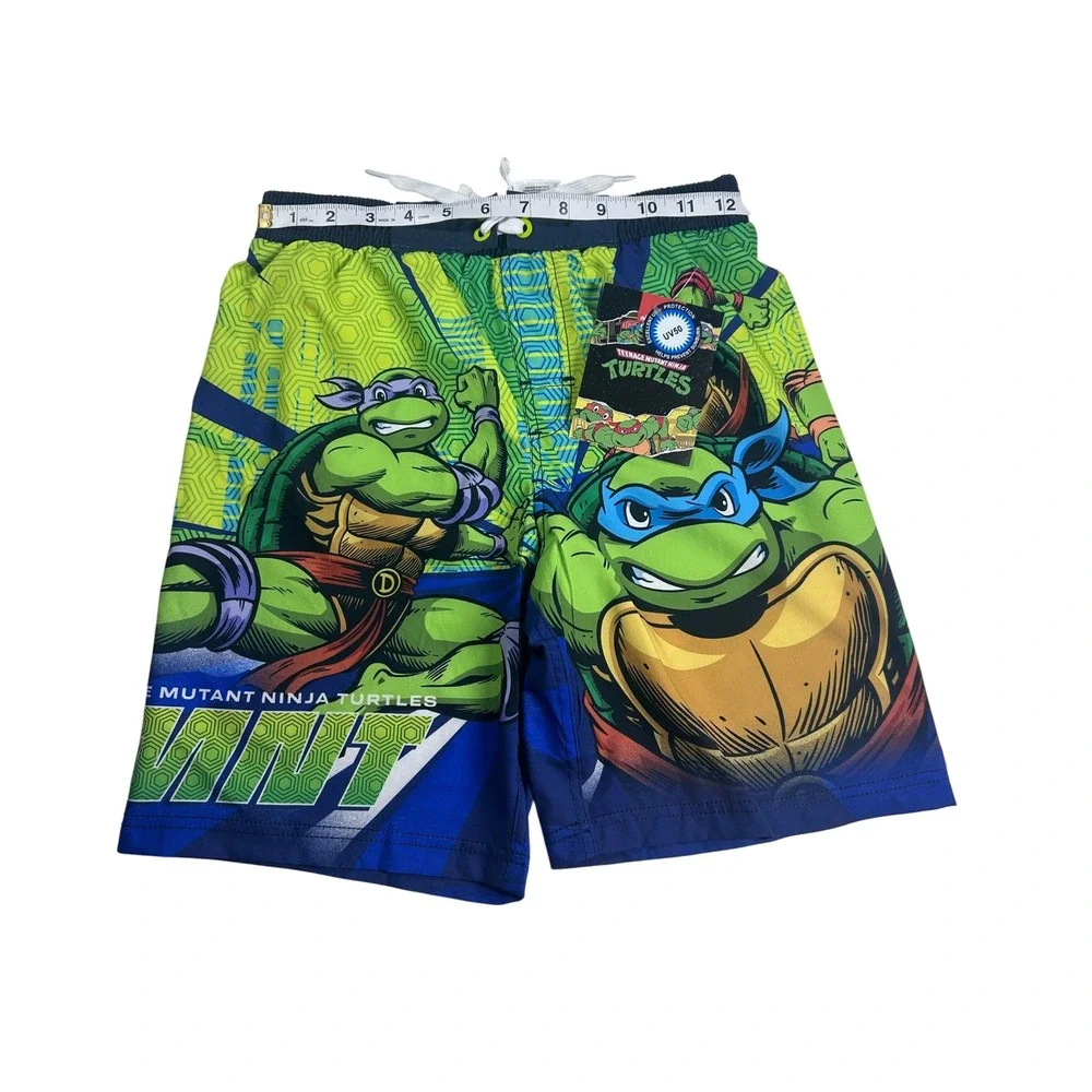 Nickelodeon Teenage Mutant Ninja Turtles Swim Trunks‎ Shorts Boy's L 10/12 NEW
